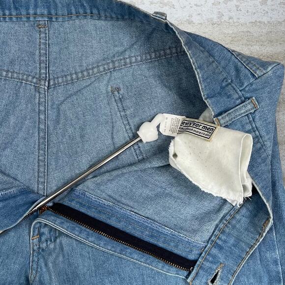 Vintage Orange Tab Levis Jeans Light Wash Denim Baggy Wide Leg Fit 70s - Picture 4 of 5